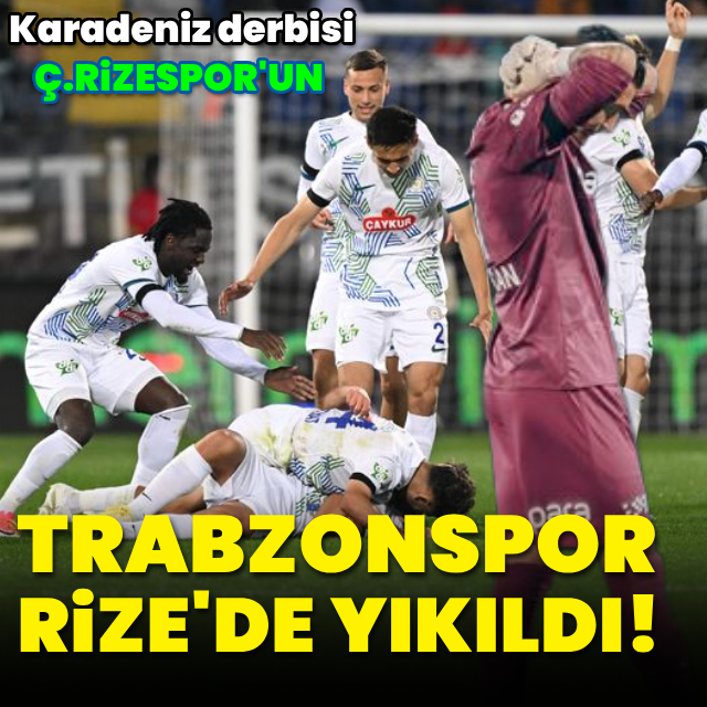 Trabzon'a bir darbe de Rize'den!