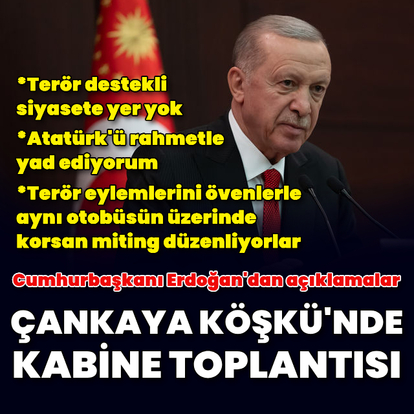 Cumhurbaşkanı Erdoğan: Terör destekli siyasete yer yok