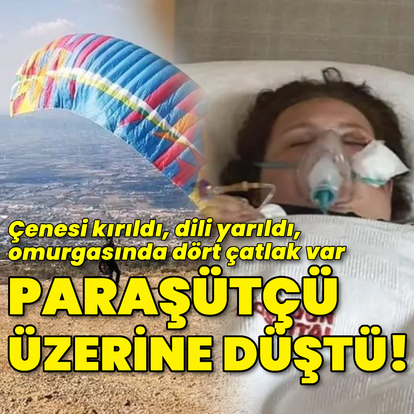 Ölüdeniz'de yemek yiyen İngiliz genç, tepesine inen yamaç paraşütüyle ağır yaralandı