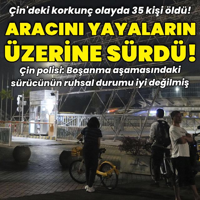 Çin'de bir kişi aracını yürüyüş yapanların üzerine sürdü