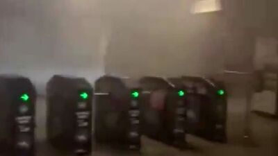 Yenikapı metro istasyonunda yangın!