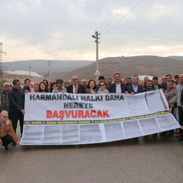 İzmir'de katı atık tesisi protestosu