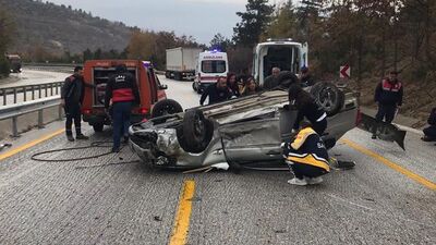 Çankırı'da otomobil takla attı: 2 yaralı