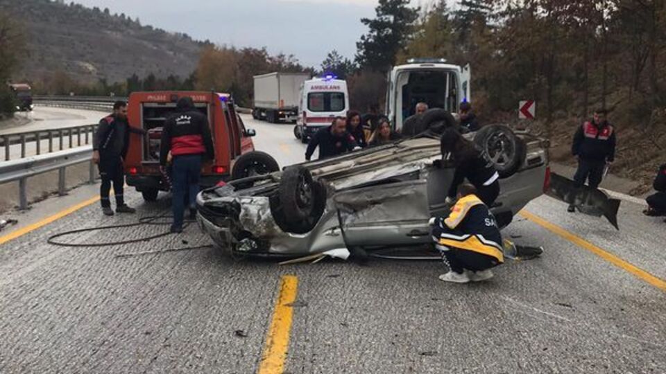Çankırı'da otomobil takla attı: 2 yaralı