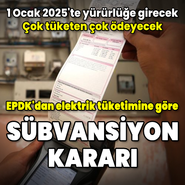 EPDK'dan elektrik tüketimine göre sübvansiyon kararı