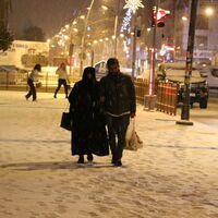  Erzurum'da kar keyfi