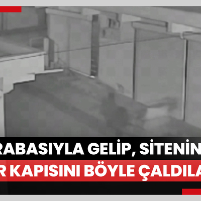 Bir garip hırsızlık: At arabasıyla gelip, sitenin demir kapısını böyle çaldılar