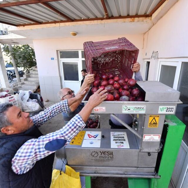 Mersin'de nar ekşisi için makine desteği
