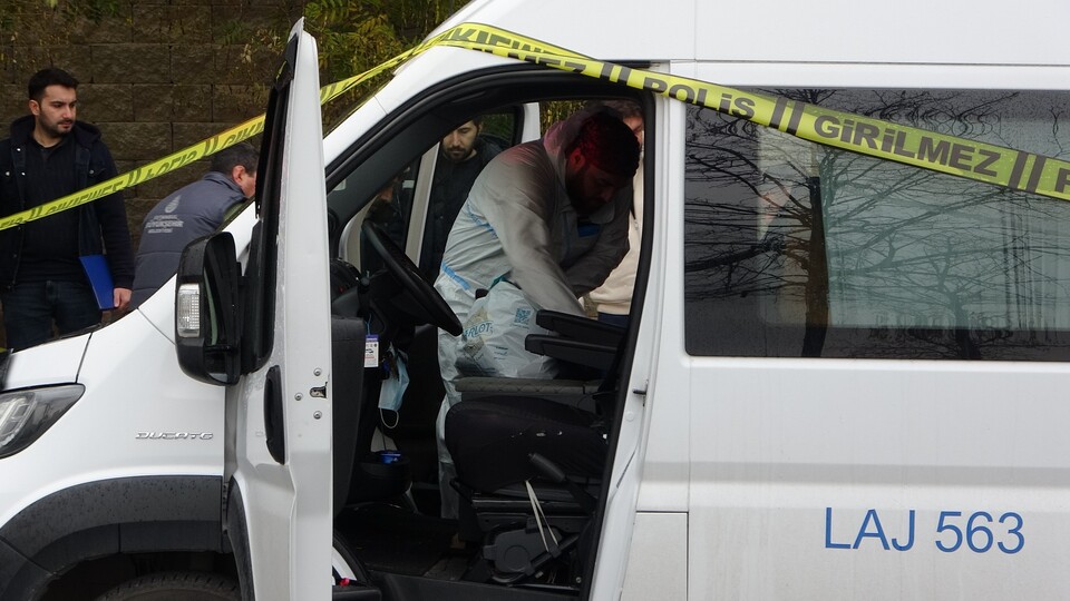 Okul servisinde kadın cinayeti