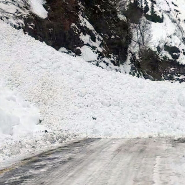 Borçka'da çığ düştü: 6 köyün yolu kapandı