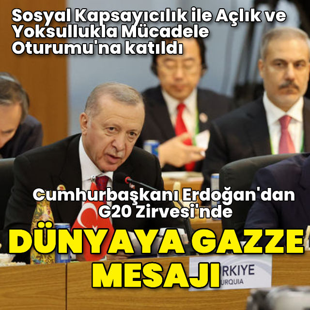Cumhurbaşkanı Erdoğan, G20 Liderler Zirvesi'nde