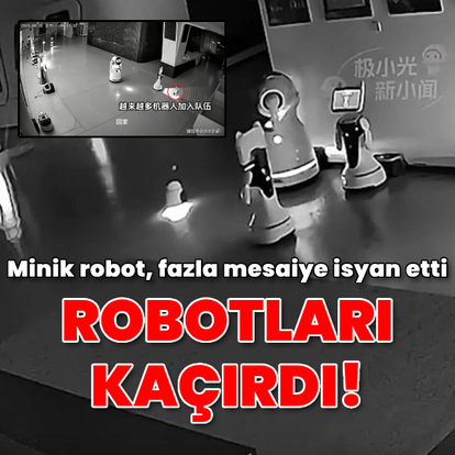 Minik robot, diğer robotları kaçmaya ikna etti