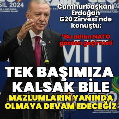 Cumhurbaşkanı Erdoğan'dan önemli açıklamalar