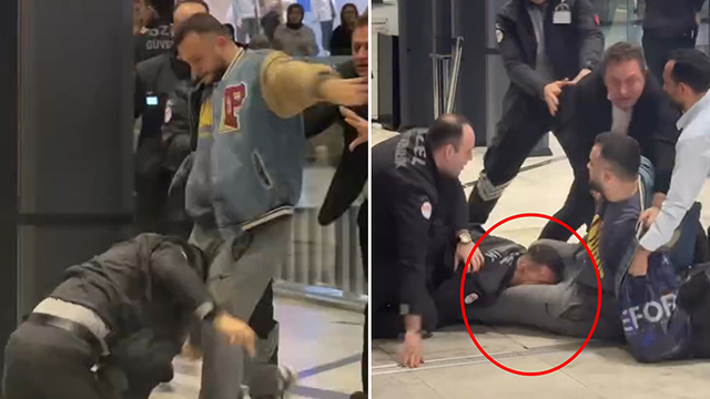 Güvenlik görevlisi, vatandaşın bacağını ısırdı