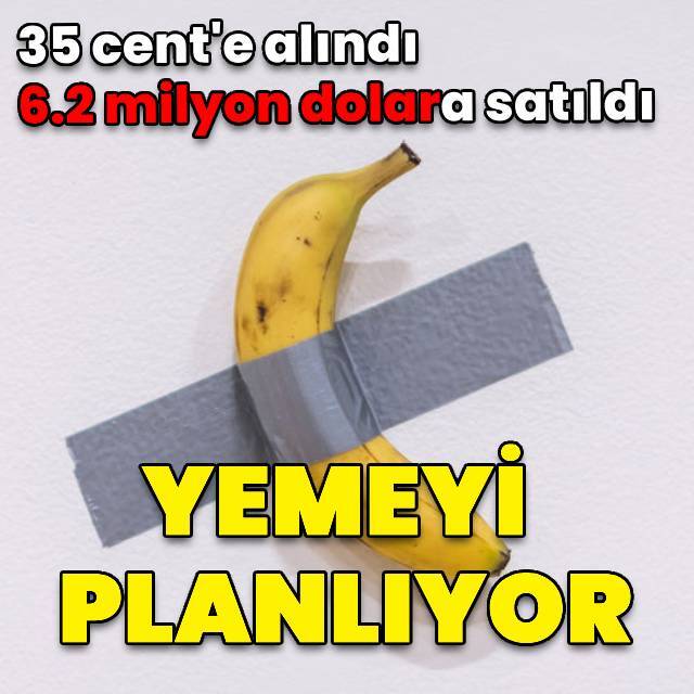 Duvara bantlı muza 6.2 milyon dolar!