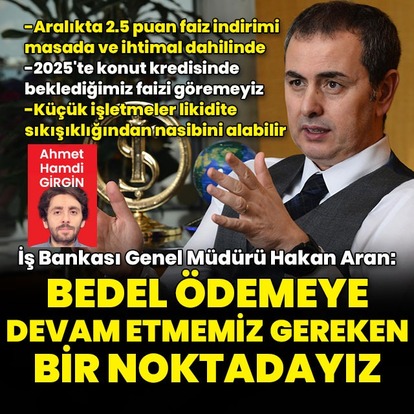 "Bedel ödemeye devam etmemiz gereken bir noktadayız"