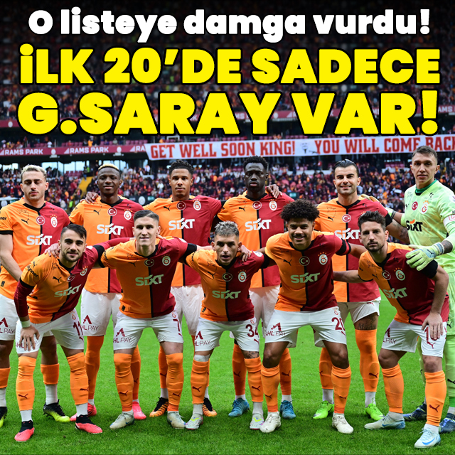 İlk 20'de sadece G.Saray var!