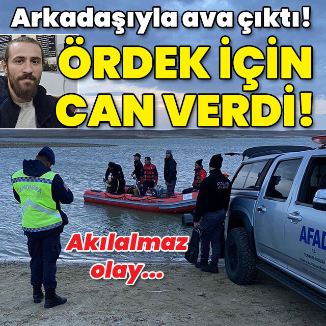 Arkadaşıyla ava çıktı! Ördek için can verdi!