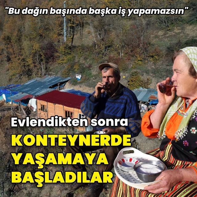 Evlendikten sonra konteynerde yaşayan çift hayvancılık yapıyor