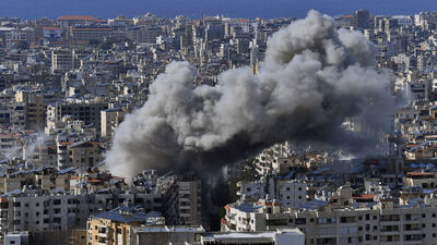 Beyrut'un güneyine şiddetli hava saldırıları