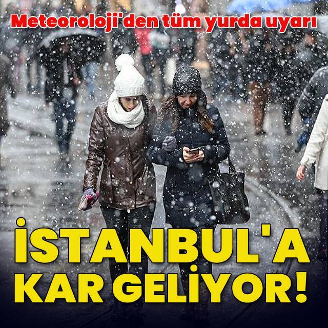 İstanbul'a kar geliyor