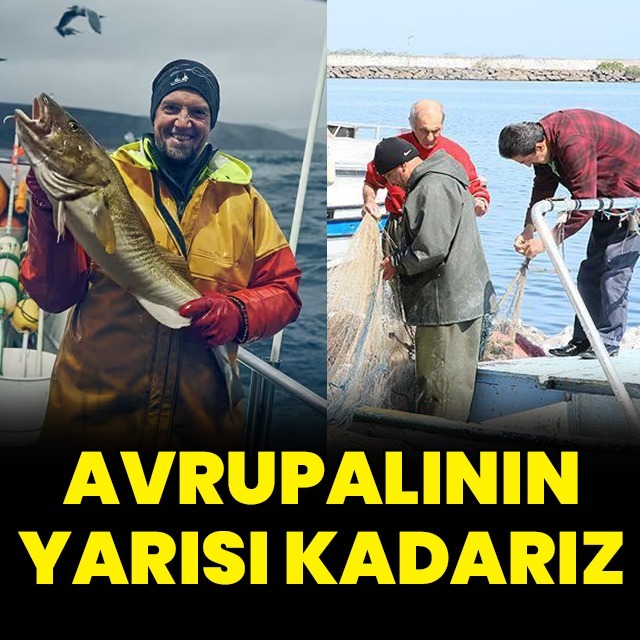Avrupalı balıkçının yarısı kadarız