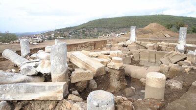 Hyllarima Antik Kenti'nde ilk anıtsal çeşme binası bulundu