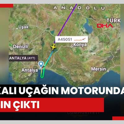 Sabıkalı uçağın motorunda yangın çıktı, yaşananlar film sahnesini aratmadı