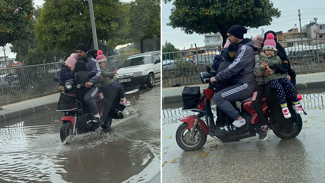 Motosikletle tehlikeli yolculuk