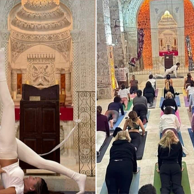 Kilisede yoga tepki çekti