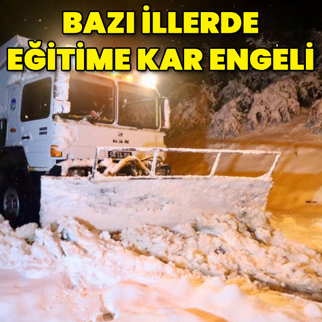 Bazı illerde eğitime kar engeli