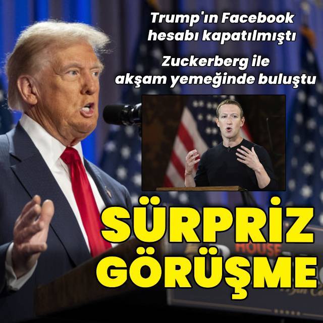 Trump Zuckerberg ile görüştü