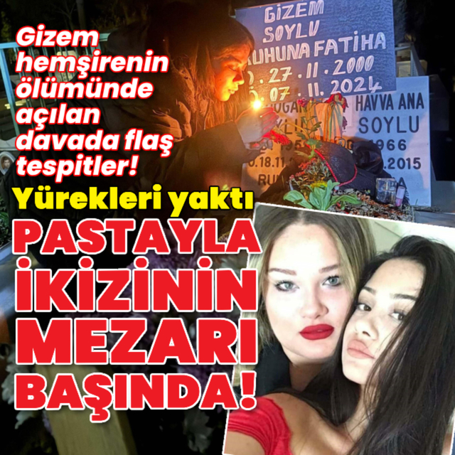 Yürekleri yaktı! Pastayla ikizinin mezarı başında!