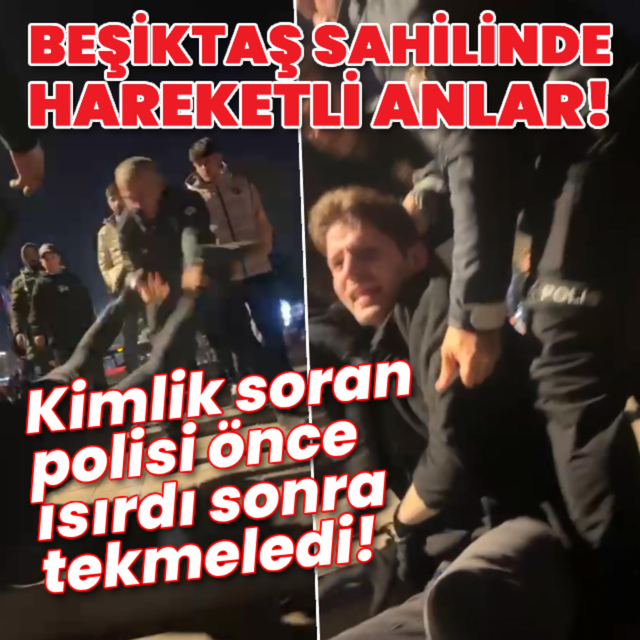 Kimlik soran polisi önce ısırdı, sonra tekmeledi!