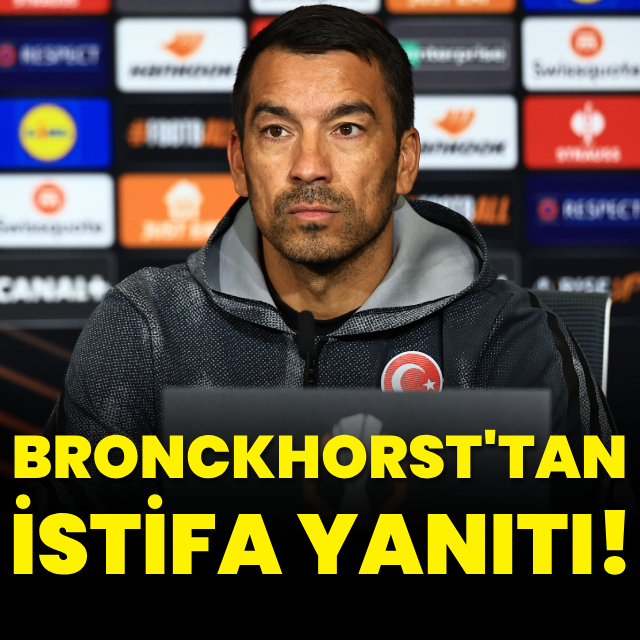 Bronckhorst'tan istifa sorusuna yanıt!
