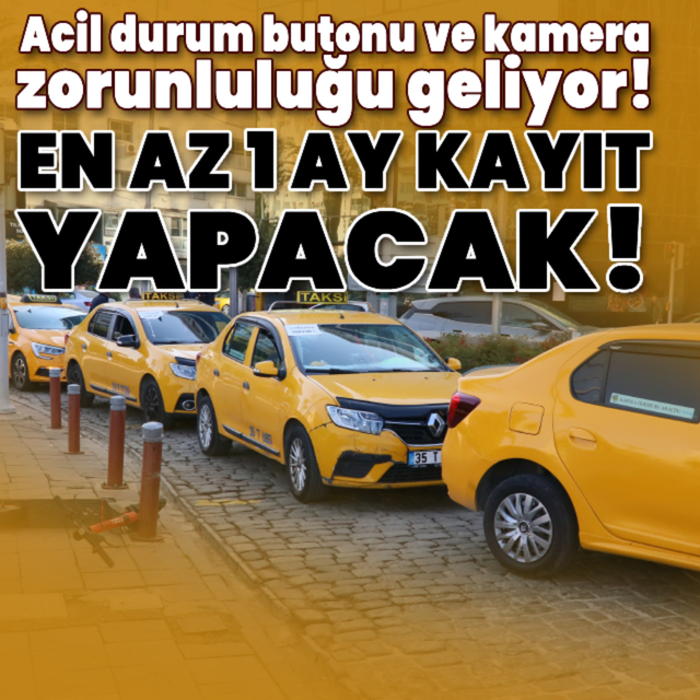 Taksi ve dolmuşlara acil durum butonu geliyor!