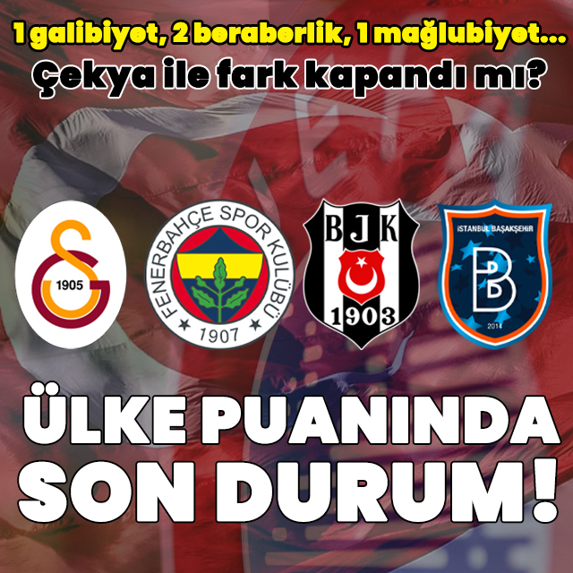 Ülke puanı sıralamasında son durum!