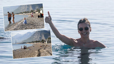 O kentte gelenek yine bozulmadı! Kasımda deniz keyfi!