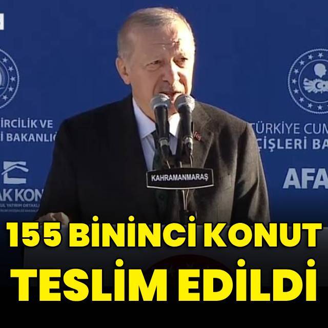 155 bininci konut teslim edildi