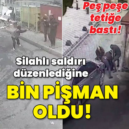 Silahlı saldırı düzenlediğine bin pişman oldu!