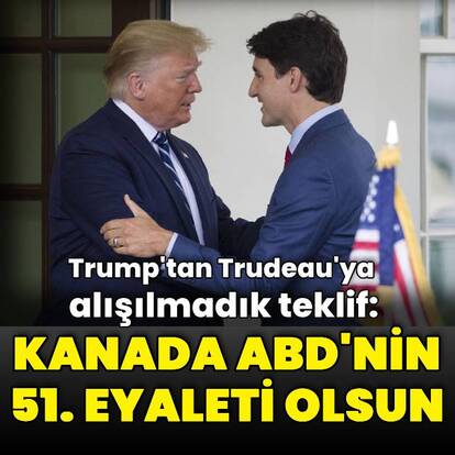  Trump'tan Trudeau'ya: Kanada 51. eyalet olsun