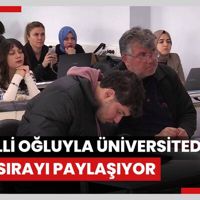 Uğruna şehir değiştirdiği engelli oğluyla üniversitede aynı sırayı paylaşıyor
