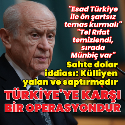 MHP lideri Bahçeli'den açıklamalar