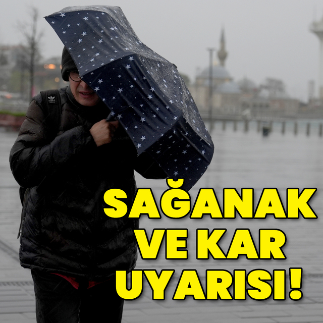 Sağanak yağmur ve kar yağışı uyarısı