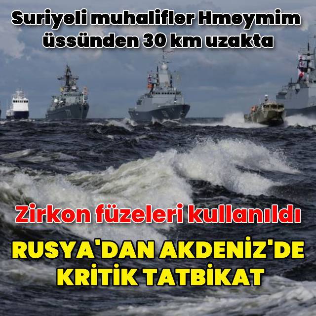 Rusya Akdeniz'de tatbikat düzenledi