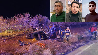 Taklalar atıp savruldu! Üç arkadaş can verdi!