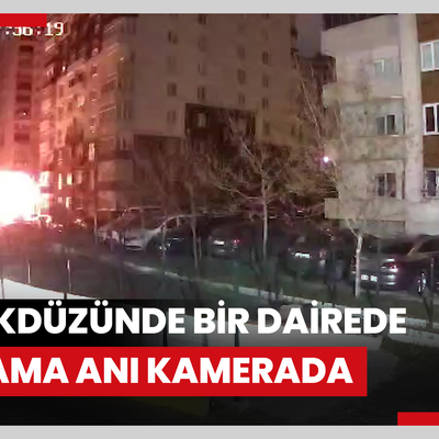 Beylikdüzünde bir dairede patlama meydana geldi, İşte patlama anı