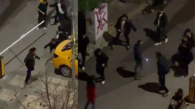 'Elektroşok' ve kemerli kavga kamerada