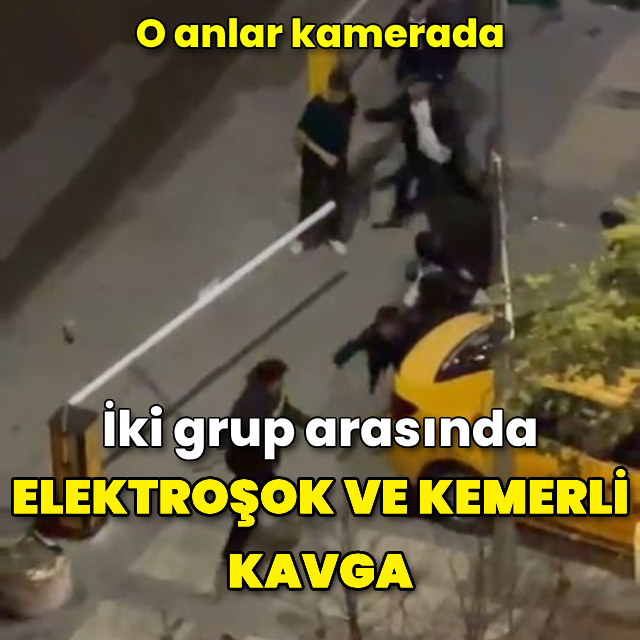 'Elektroşok' ve kemerli kavga kamerada