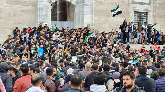 Suriyeliler Esad'ın düşmesini kutluyor